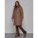 Coat insulated winter female, size 42, brown color