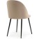 Stol on a metal frame Zest metal/velor, black/beige 50x54x81 cm