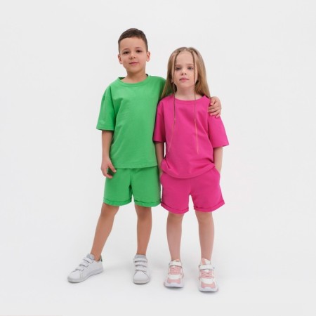 Kit for children (T-shirt, shorts) KAFTAN "BASIC Line" size 32 (110-116), pink color-5