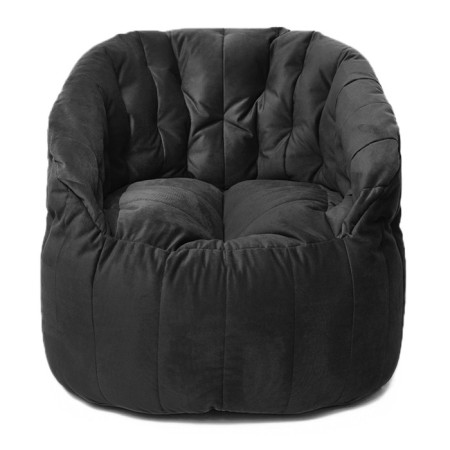 Chelsea chair, size 85x85 cm, velor fabric, black color