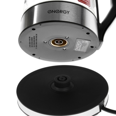 Electric kettle Energy E-207t, glass, 1.7 l, 2200 watts, gray-black-8