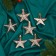 Jewelry decoration "Grace stars" (set 6 pcs) 7x7 cm, gold