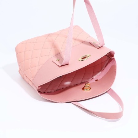 Bag Tout on fasteners, pink color-5