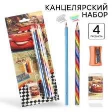 Office set, sharpener, eraser, pencil, mix cars
