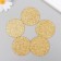 Decor "Snow Com" gold foam glitter 5 cm (set 5 pcs)