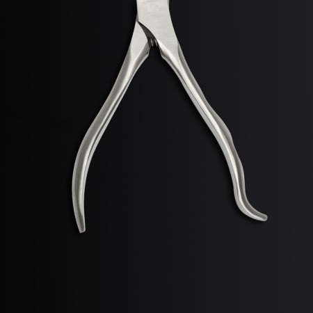 Pedicure nippers "Premium", hidden spring, curved handle, 12.5 cm, blade length - 17 mm, silver color-7