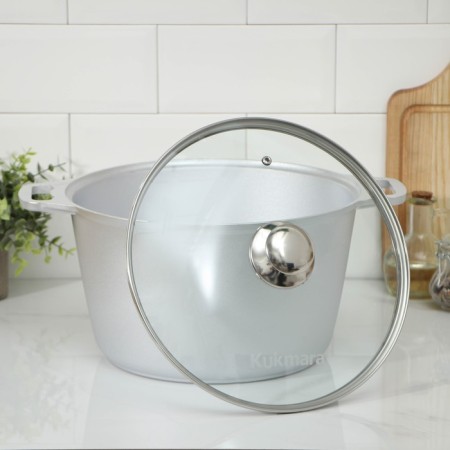 Pan, 8 l, 39 × 30.5 × 18 cm, glass cover-4