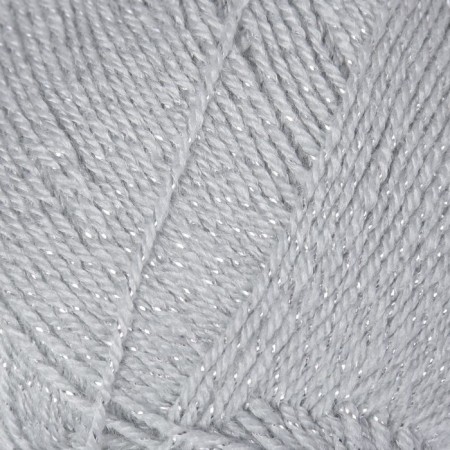 Yarn "SAL SIM" 95% acrylic, 5% metallic 460m/100g (21 gray melange)