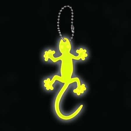 The reflective element "Lizard", 10 × 6.5 cm, yellow color-3