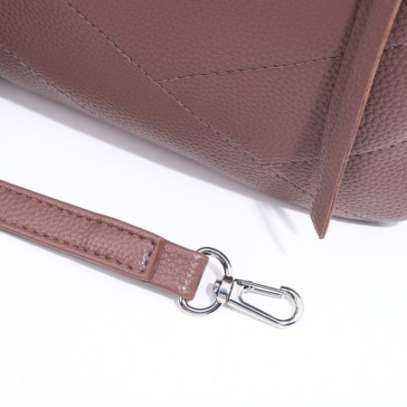 Richet Cross-Bod on the zipper, brown color-5