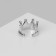 Earring "Kaff" Crown, color silver