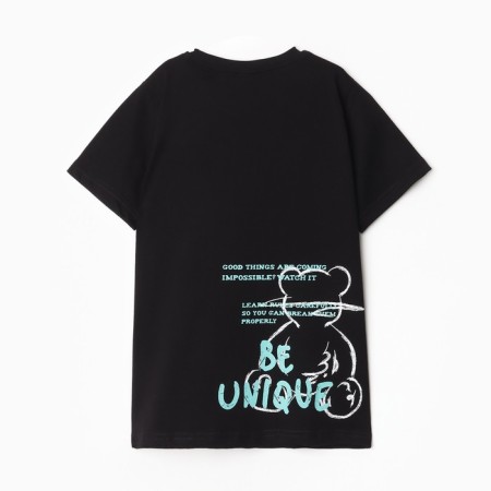 T -shirt for nursery, black color, height 134 cm