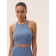 Female top in a rub on thin straps Mirey Top Crop, size 44-46, blue color