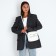 Bag Cross-Bodi with a zipper, white color