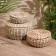 A set of wicker baskets, 3 pcs. with a lid 25x20x16 cm