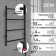 Electric towel Zein PE-03, Electra, 500x600 mm, 4 crossbars, black
