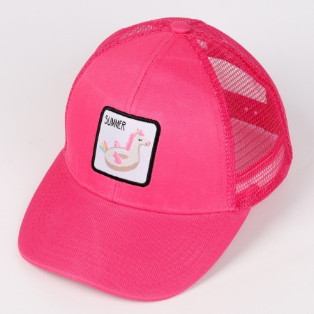 Children's cap Summer, pink color, rr 52-54, 5-7 years old-5