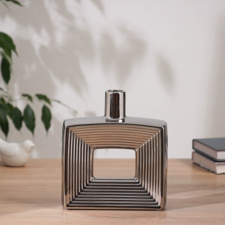 VAZA Ceramics Table "Bram" straight, 20x17 cm, silver
