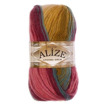 Yarn "Angora Gold Batik" 20% wool, 80% acrylic 550m/100g (4341)-1