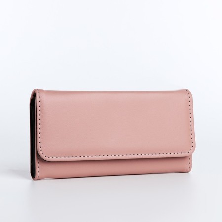 Women's wallet on magnet, pink color