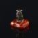 Souvenir "Obashka", Brass, Amber Smole, 1.7x0.7x0.9 cm