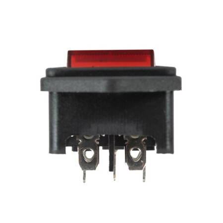 Key switch 250 V 6 A (4C) On -OFF red with backlight and plug C14 3pin Rexant-2