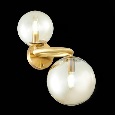 Wall lamp ST LUCE. SL1162.301.02. Gorizia. 2x40 watts, E14, 38x36 cm, brass color-1