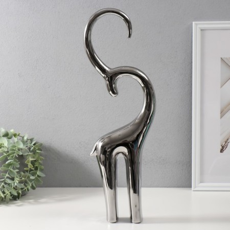 Souvenir Ceramics "Antelope" silver 6x13x47.5 cm-3