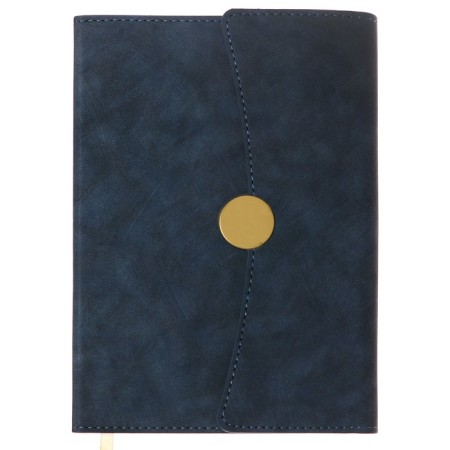Organizer on Rings A6+, 80 sheets, leatherette, with a valve, a line, with a handle, in a gift box, blue-1