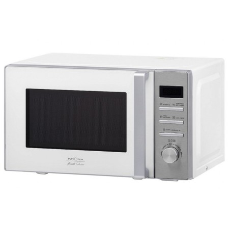 Microwave oven Krona Quantum 44 WH/IX, 800 W, 20 l, 8 modes, white-gray-1