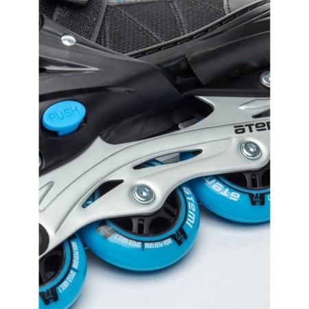 Roller skates sliding ATEMI AIS01BS, PU64, 82A, ABEC-7, black-blue color, size S 30-33-5