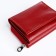 Women's wallet on the button, red color