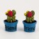 Miniature Puppet "Cactus in a pot", set 2 pcs., Size 1 pc. - 1.7 × 2.5 × 1.7 cm