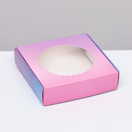Box the team with a window, "pink-blue", 11.5 x 11.5 x 3 cm-1