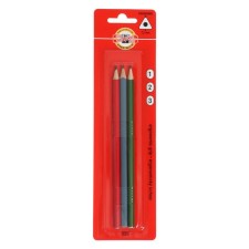 A set of pencils of black-dimensions 3 pieces of Koh-I-Noor Triograph 1802 b-H, 3 pieces, blister