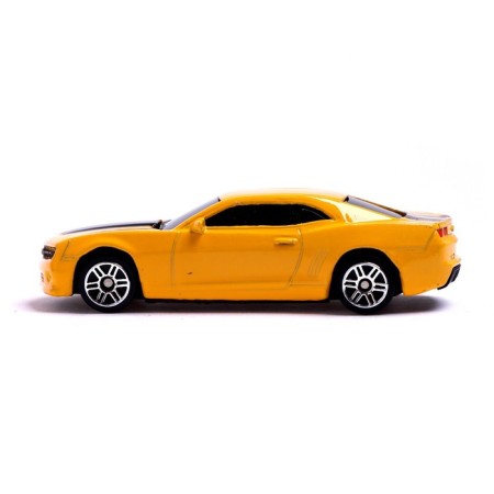Metal machine Chevrolet Camaro, 1:64, yellow color-1