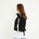 School textile school backpack with a white ribbon, 38x29x11 cm, black color, lightning department
