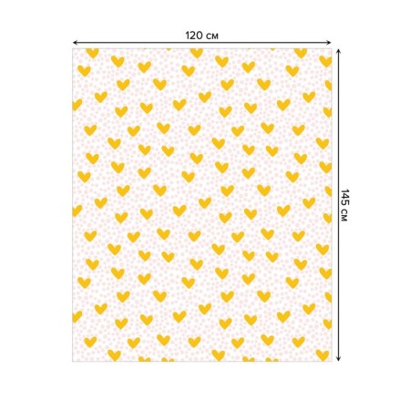 The tablecloth "Yellow hearts", rectangular, oxford, size 120x145 cm-1
