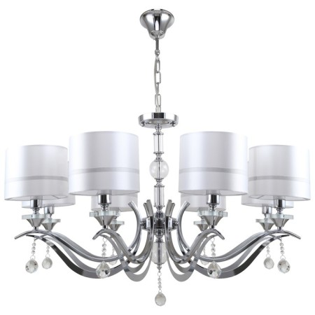 Suspended chandelier Flippe 8xe14 40w, size 86x86x53-110 cm, color chromium