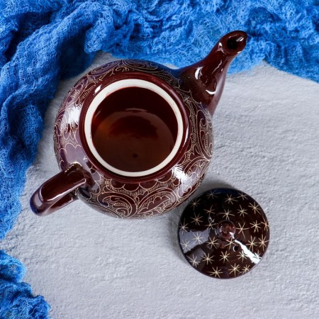 Rishtan ceramics "Patterns", 1000 ml, brown-3