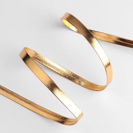 Oblique bike, leather, 8 mm × 10 ± 1 m, gold color-1