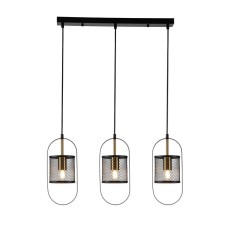 Светильник подвесной Indigo, 10009/3P Black. 3х40Вт, E27, 615х135х345/1845 мм, цвет чёрный