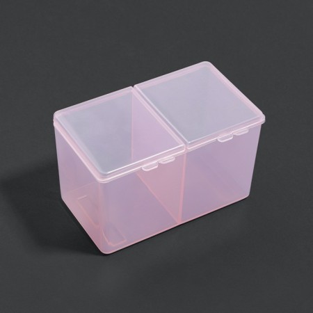 Organizer for storage, with a lid, 2 sections, 6.7 × 12.5 × 7.5 cm, color mix-4