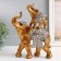 Polystone souvenir "Elephant with an elephant on the back - Popon with patterns and amber" 18.5x9x25.5 cm