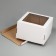 Cake for a cake with a window, confectionery packaging "White" 29 x 29 x 19 cm