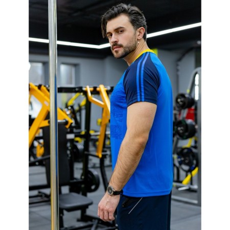 Sports T -shirt male ise, size 52, blue color-1