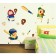 Sticker Plastic Interior Color "baseball players" 50x70 cm