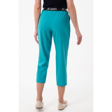 Female trousers, size 44, turquoise color-4