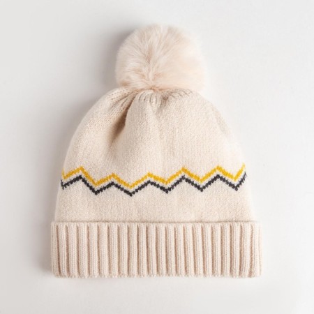 Children's hat minku "Zigzagi" rr 50-52, milk color