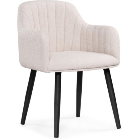 Chair on the Halls Halls Lamb 19 Metal/Building Builder, Black/Beige 62x62x85 cm-1